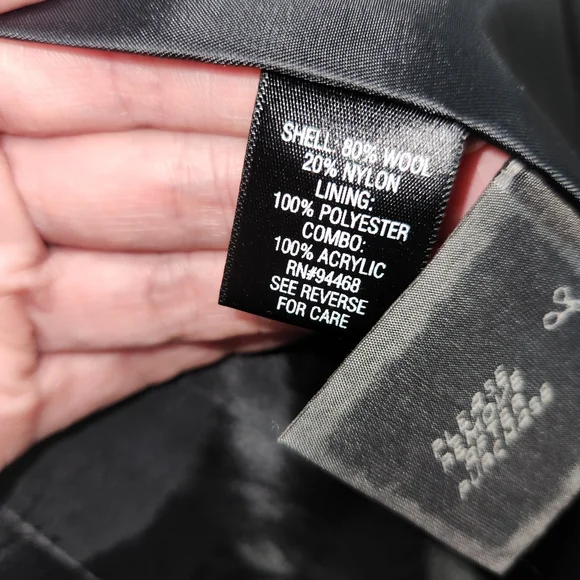 ⭐️Apt. 9 Women's Large Black Mid Length Coat 80% Wool - Picture 11 of 12